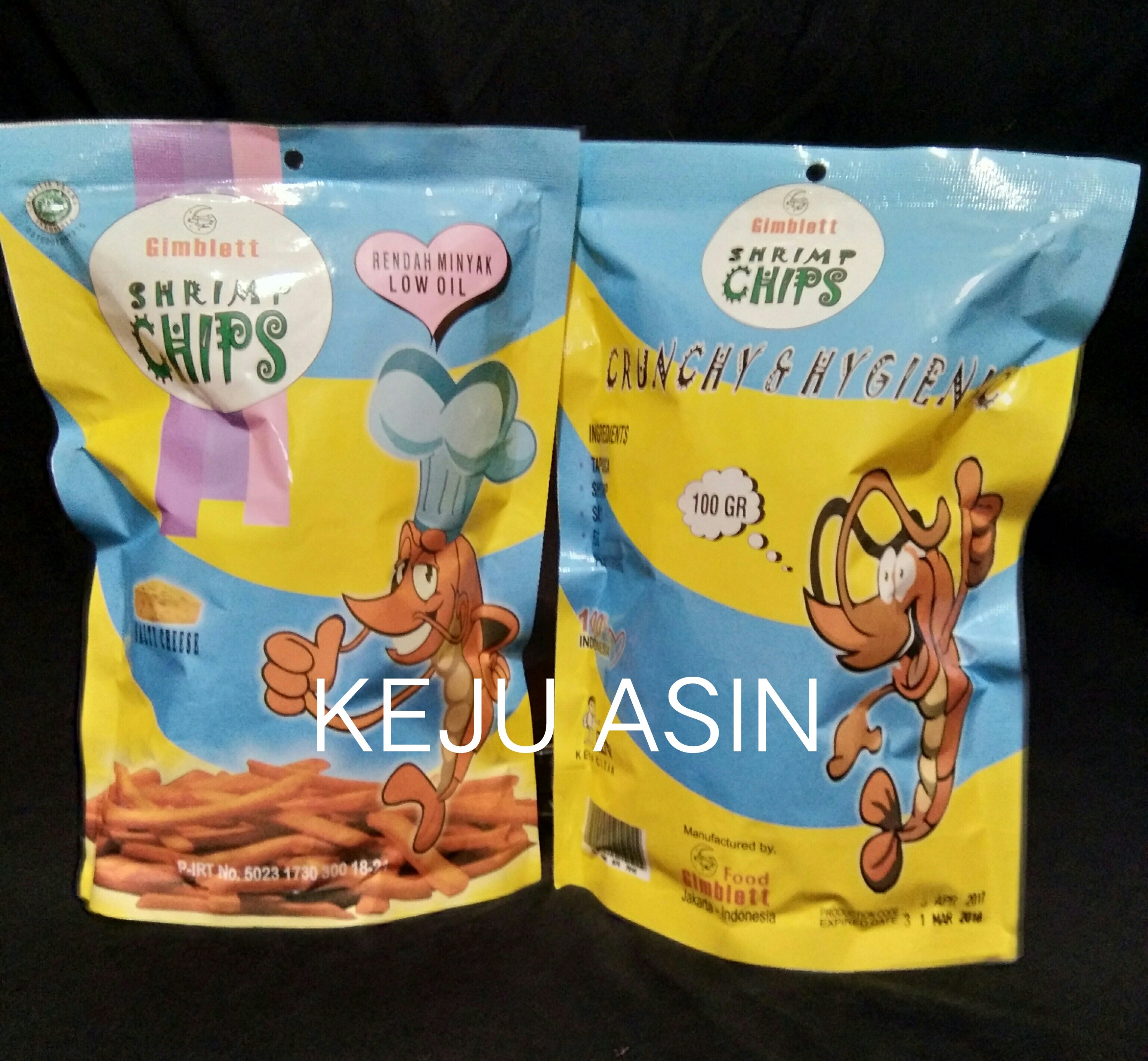 Shrimp Chips Keju Asin 3 Pack