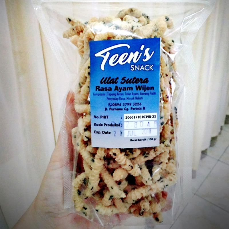 SNACK ULAT SUTERA ISI 2 PACK @100GR