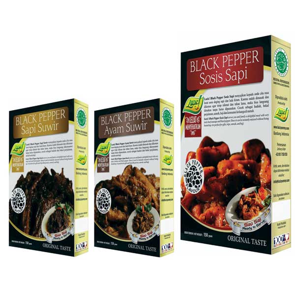 Black Pepper Sapi Suwir, Ayam Suwir & Sosis Sapi