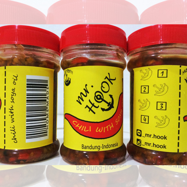 Sambal Mr Hook (ChiliI With Soya Oil) Level 1 (2 Pack)