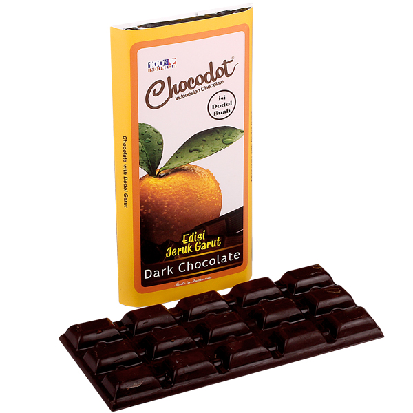 Coklat Chocodot Bar Jeruk Garut( (Dark Chocolate Isi Dodol Buah) 2 Pcs Edisi Bar