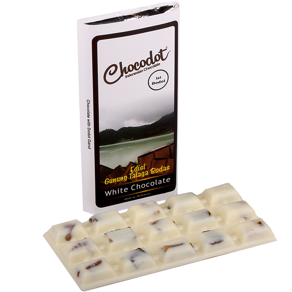 Coklat Chocodot Bar Gunung Telaga Bodas( (White  chocolate Isi  Dodol) 2 Pcs Edisi Bar