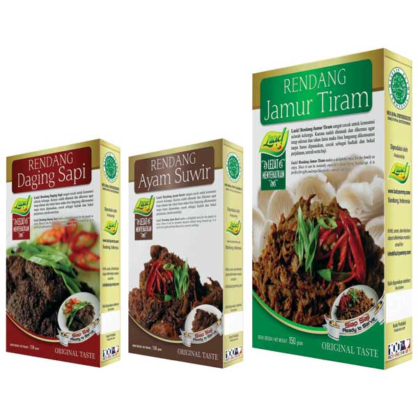 Rendang Daging Sapi & Ayam Suwir & Jamur Tiram
