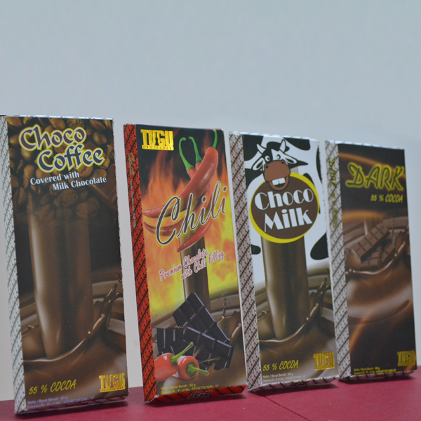 Chocolate Tugu paket 60gr  (Isi 4 pcs : Bar Dark,Chilli,Coffee,Milk)