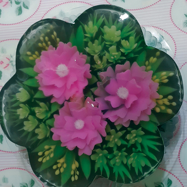 Unique Jelly Art Flower ( Coolbox Round )