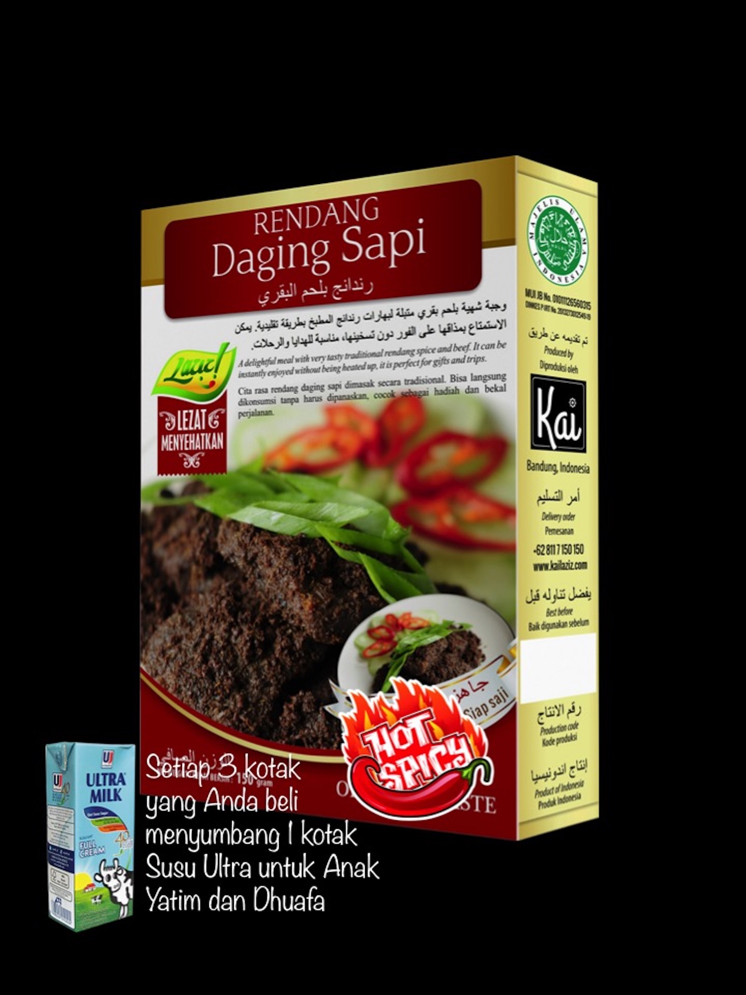 RENDANG DAGING SAPI HOT SPICY KAI FOOD 150GR