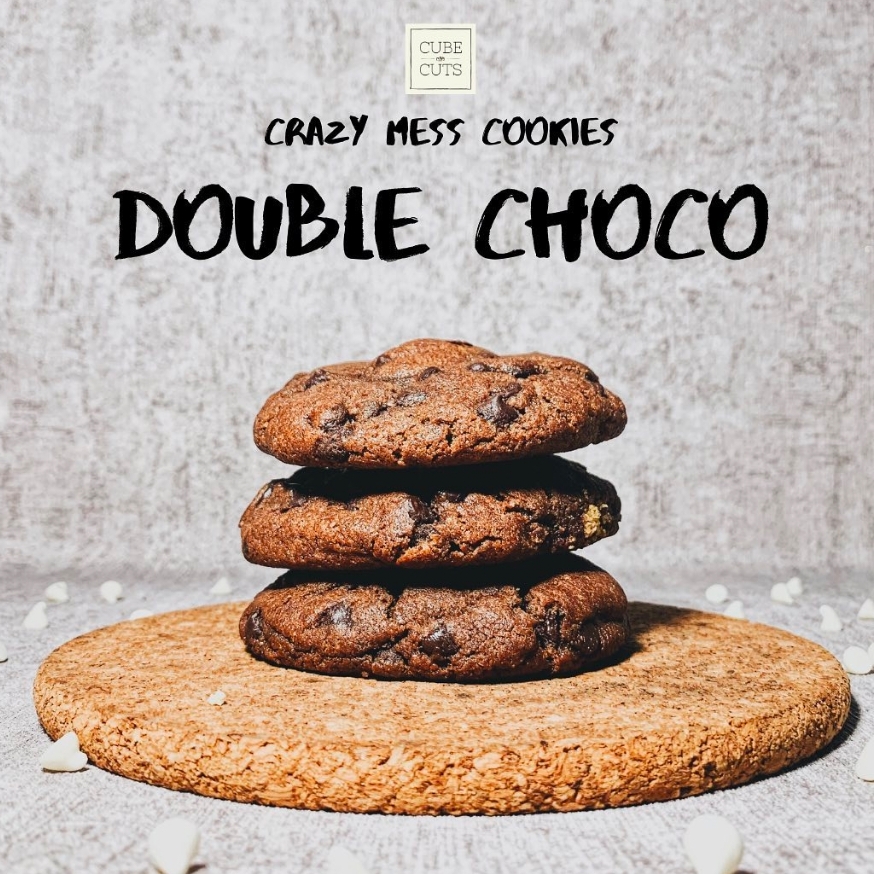 CRAZY MESS COOKIES MIX 2 FLAVOURS DOUBLE CHOCO & THE OG ISI 8PCS